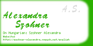 alexandra szohner business card